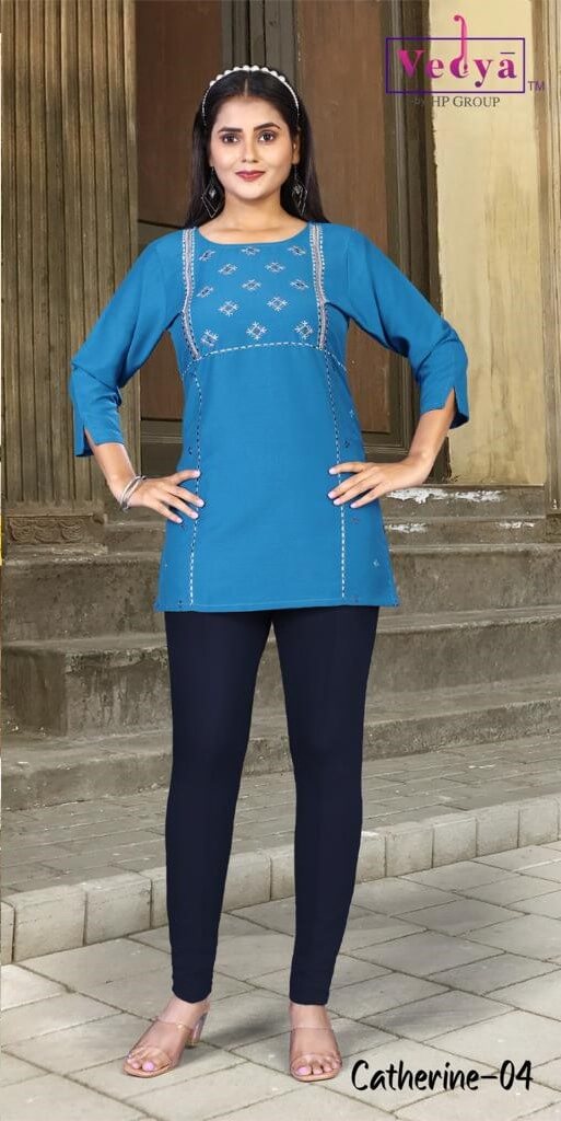 Vedya Catherine Tunic Top Catalog in Wholesale, Buy Vedya Catherine Tunic Tops Full Catalog in Wholesale Rate Online From Aarvee Creation