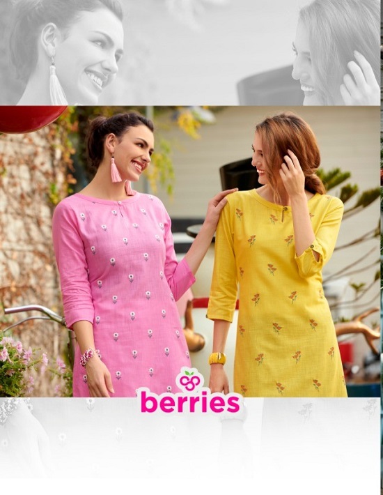100Miles Berries kurtis with pants wholesale catalogue online. Buy 100 Miles Kurtis with pants catalogue Berries in wholesale rate online for business 