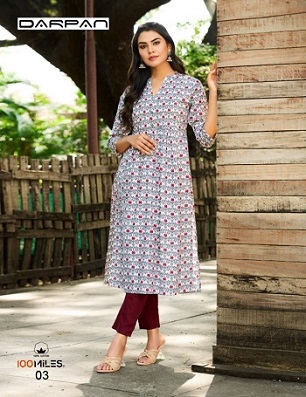 100Miles Darpan Kurtis wholesale catalog, Buy Full catalog Of 100Miles Darpan Kurtis At wholesale Price