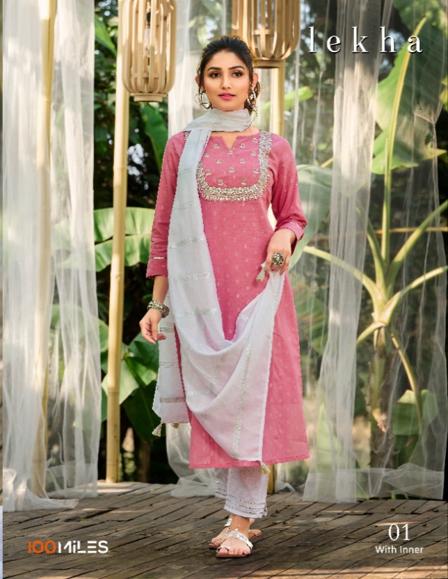 100Miles Lekha Ladies Readymade Dress Wholesale Catalog. Purchase Full Catalog of Ladies Readymade Dress In Wholesale Price Online