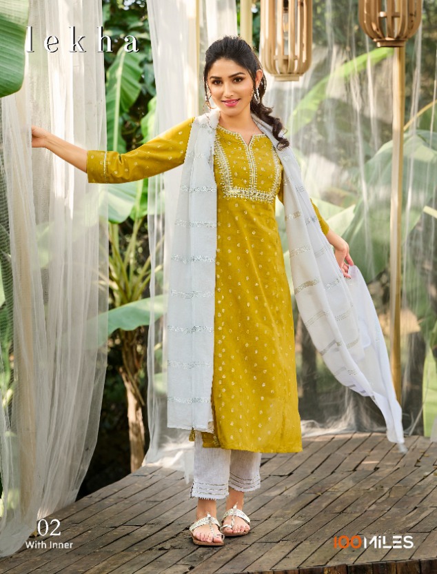 100Miles Lekha Ladies Readymade Dress Wholesale Catalog. Purchase Full Catalog of Ladies Readymade Dress In Wholesale Price Online