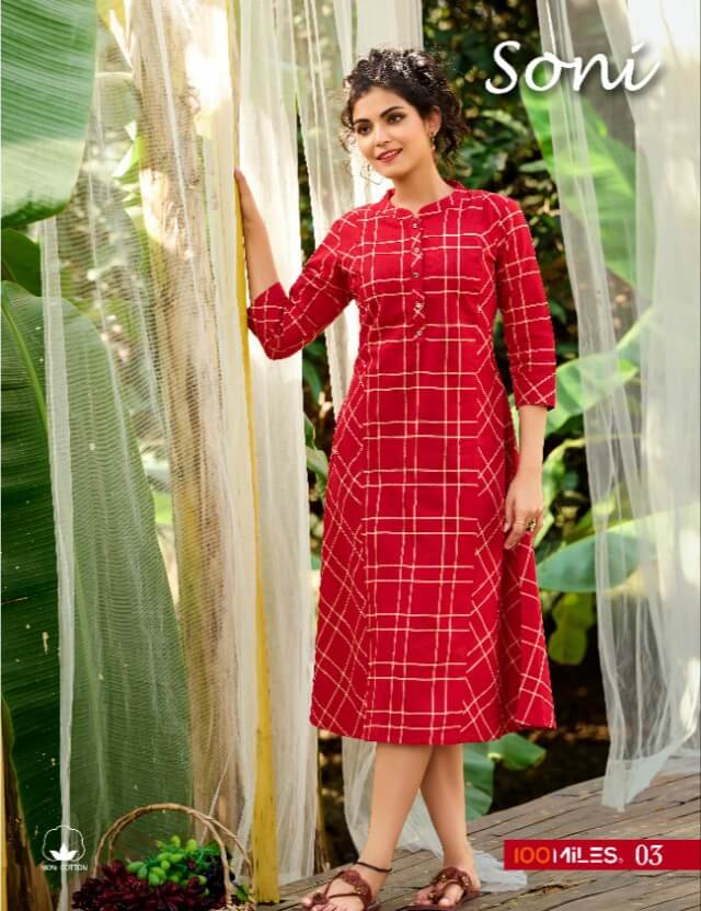 100Miles Soni Cotton Kurtis Wholesale Catalog, Buy Full Catalog of 100Miles Soni Cotton Kurtis At Wholesale Price