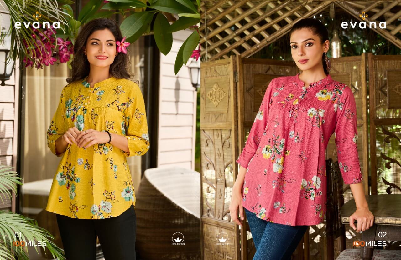 100Miles Evena Cotton Satin Tops Catalog, Buy 100Miles Evena Cotton Satin Tops Full Catalog at Wholesale Price Online