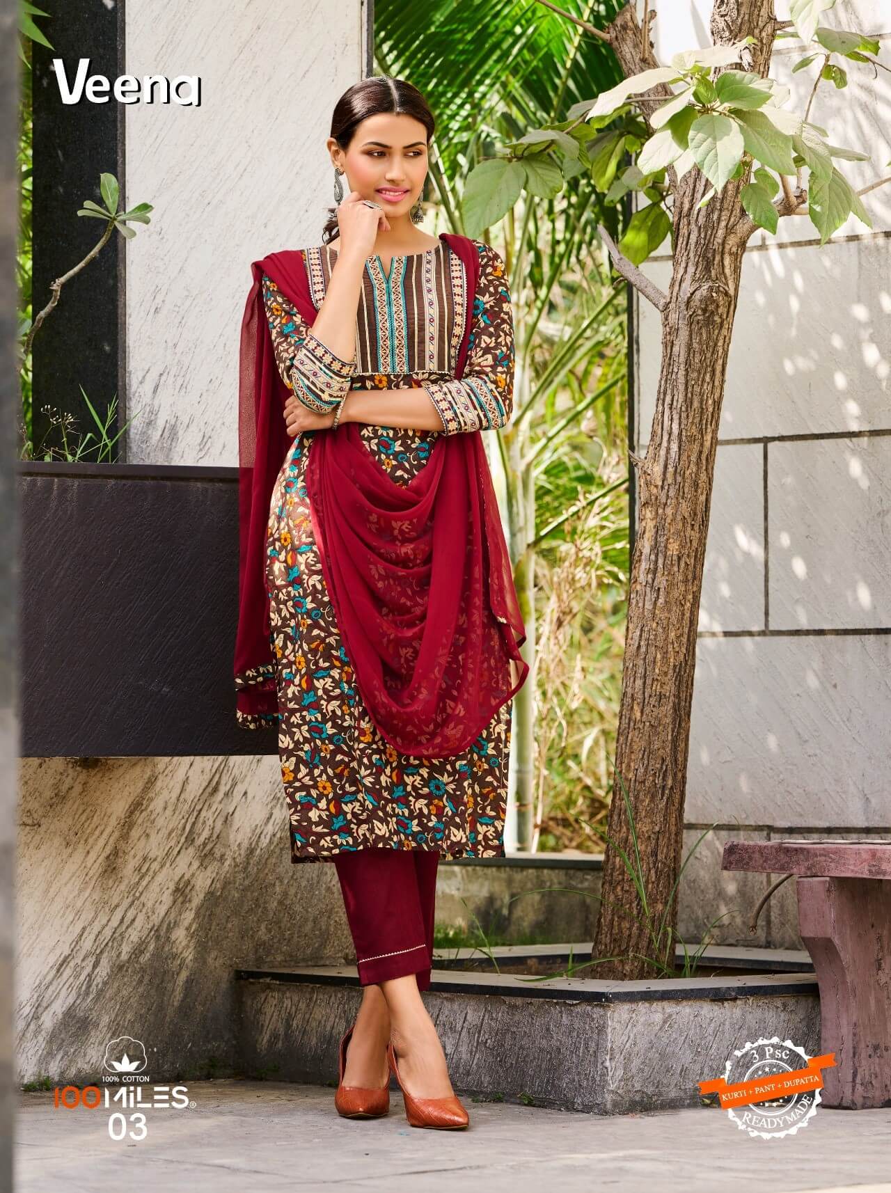 Cotton Printed Top bottom Dupatta Set