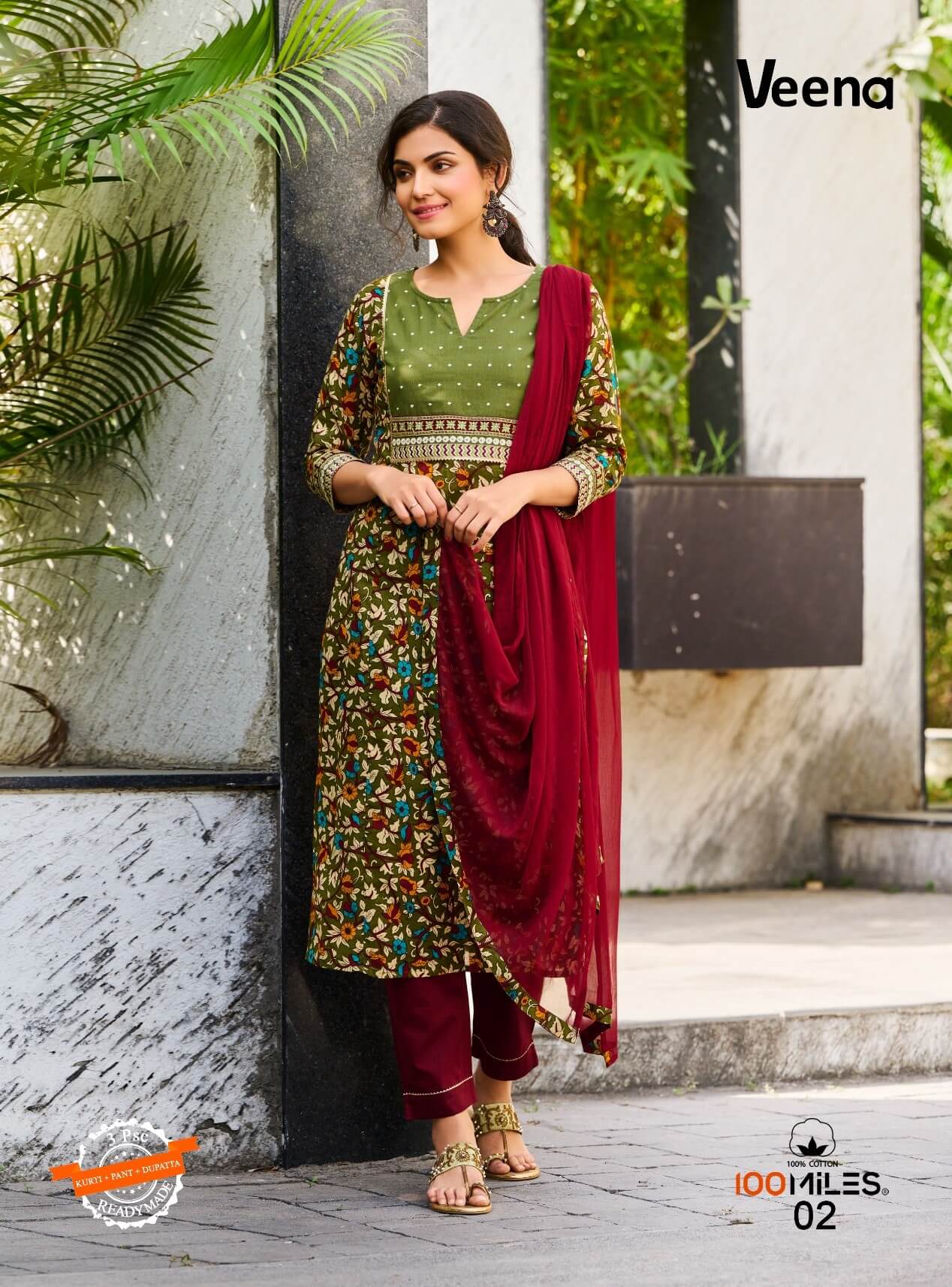 Cotton Printed Top bottom Dupatta Set