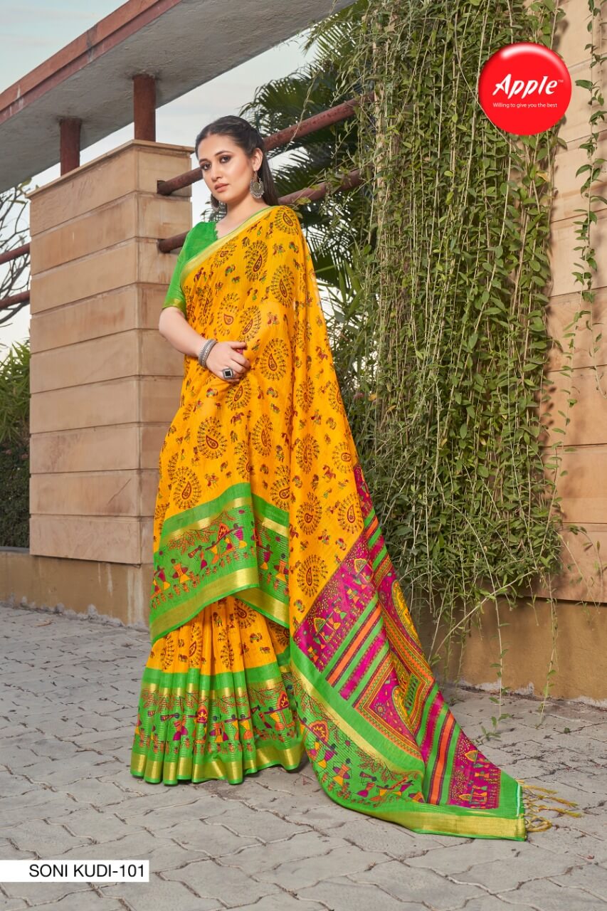 Apple Soni Kudi Vol 1 Saree Catalog In Wholesale Price. Purchase Full Catalog of Apple Soni Kudi Vol 1 In Wholesale Price Online