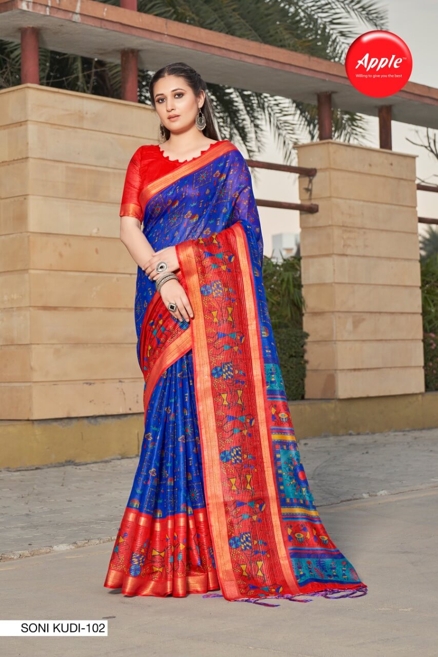 Apple Soni Kudi Vol 1 Saree Catalog In Wholesale Price. Purchase Full Catalog of Apple Soni Kudi Vol 1 In Wholesale Price Online