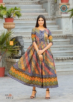 Aradhna Bandhani Vol 3 Cotton Kurtis Wholesale Catalog, Buy Full Catalog of Aradhna Bandhani Vol 3 Cotton Kurtis At Wholesale Price
