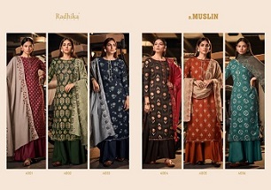 Azara B Muslin Dress Materials Wholesale Catalog, Buy Full catalog of Azara B Muslin Dress Materials At Wholesale Price