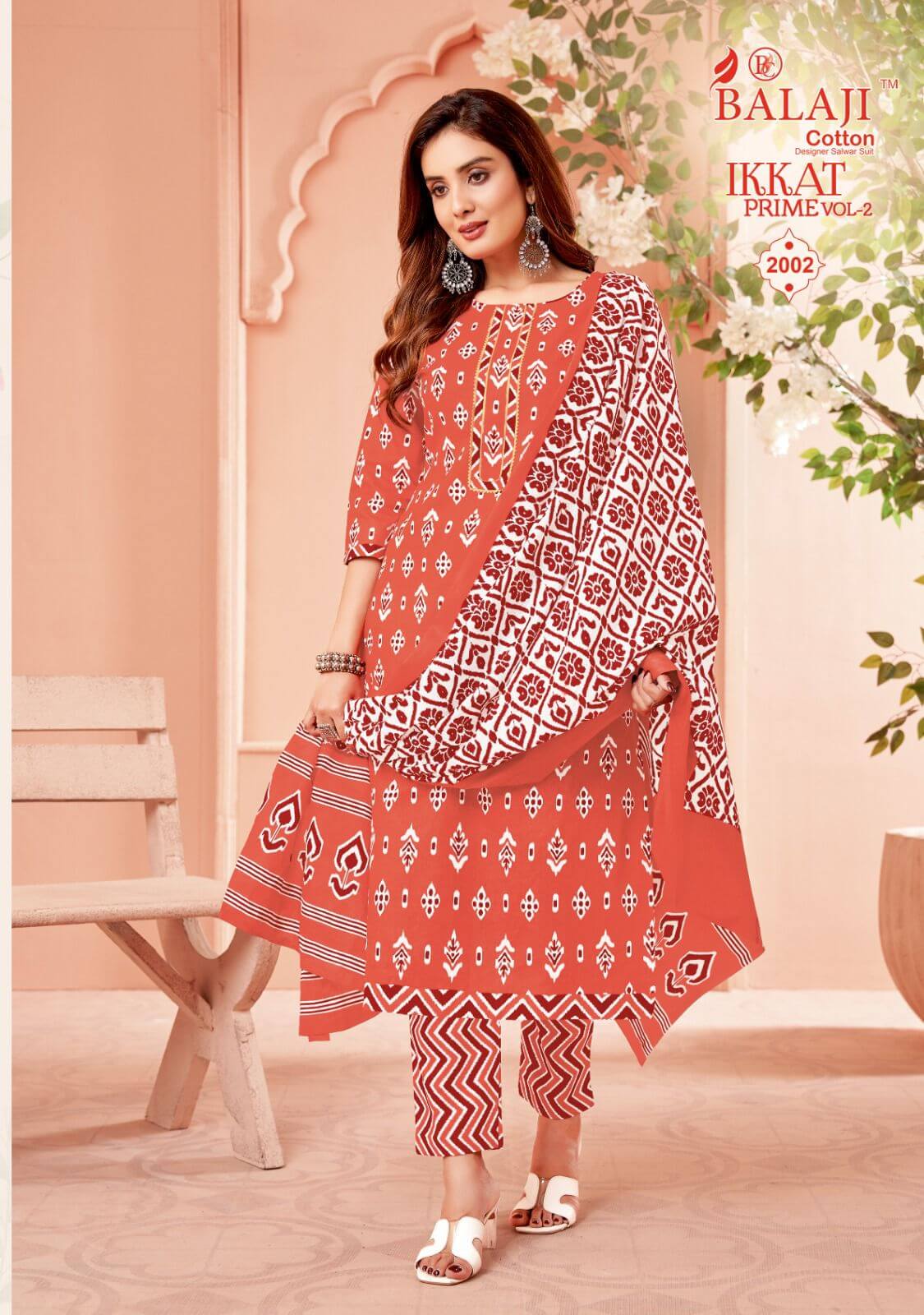 Cotton Printed Top Bottom With Dupatta Fully Stitched Readymade Dress