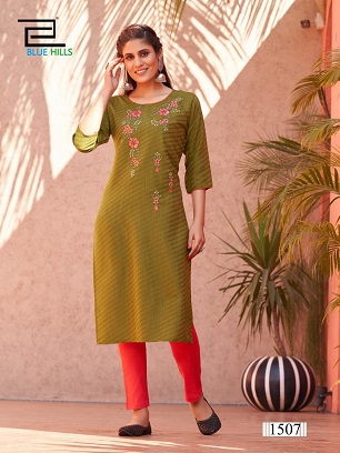 Blue Hills Colorbar 15 Kurtis Wholesale Collection, Buy Full Catalog of Blue Hills Colorbar 15 Kurtis At Wholesale Price