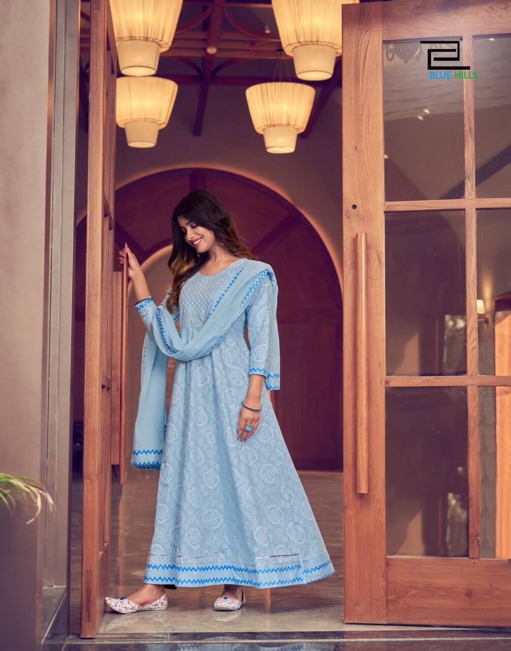 Blue Hills Shades Vol 1 Gown With Dupatta Catalog In Wholesale Price. Purchase Full Catalog of Blue Hills Shades Vol 1 In Wholesale Price Online