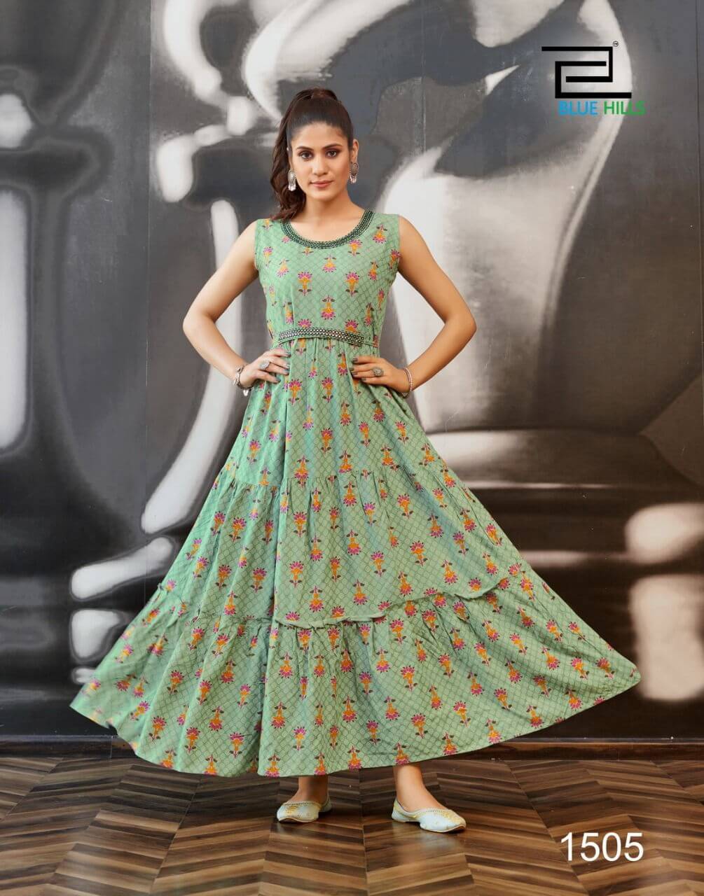 Blue Hills Sunshine Vol 15 Rayon Printed Gown Wholesale Catalog, Buy Full Catalog of Blue Hills Sunshine Vol 15 Rayon Printed Gown At Wholesale Price