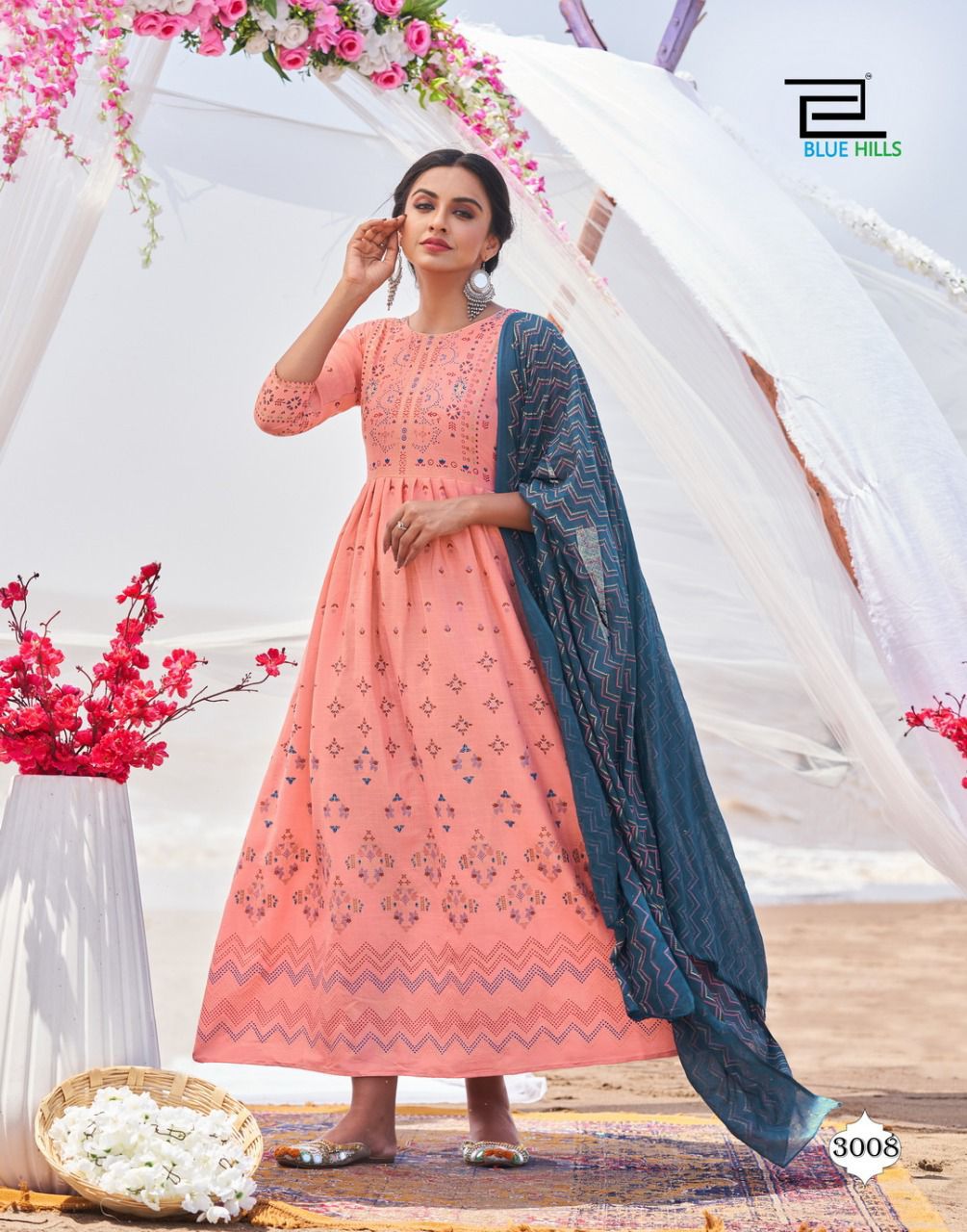 Blue Hills Walkway Dupatta Edition Vol 3 Kurt With Dupatta Catalog In Wholesale Price. Purchase Full Catalog of Blue Hills Walkway Dupatta Edition Vol 3 In Wholesale Price Online