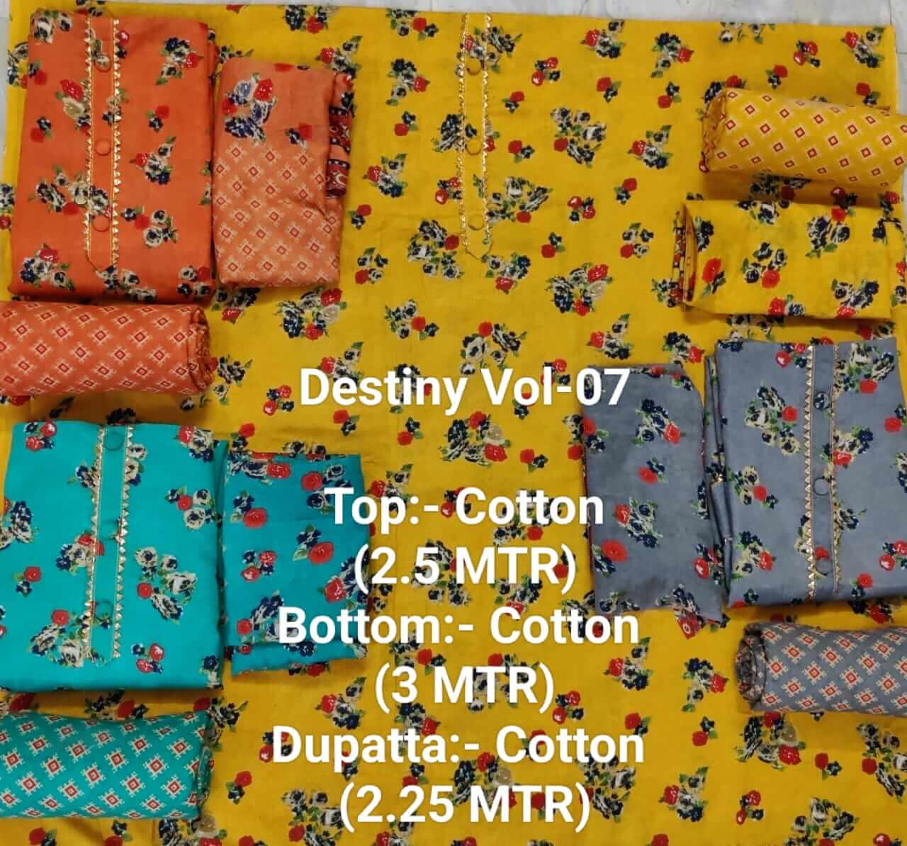 Destiny Vol 7 Cotton Dress Material Catalog In Wholesale Price, Purchase Full Catalog of Destiny Vol 7 In wholesale Price Online