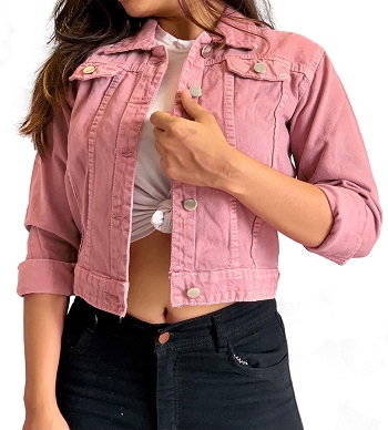 Denim Jackets Wholesale Collection. Purchase Girls Denim Jackets in Bulk Rate Online. It Will Come In Free Size Which Can Fit to S and M Size