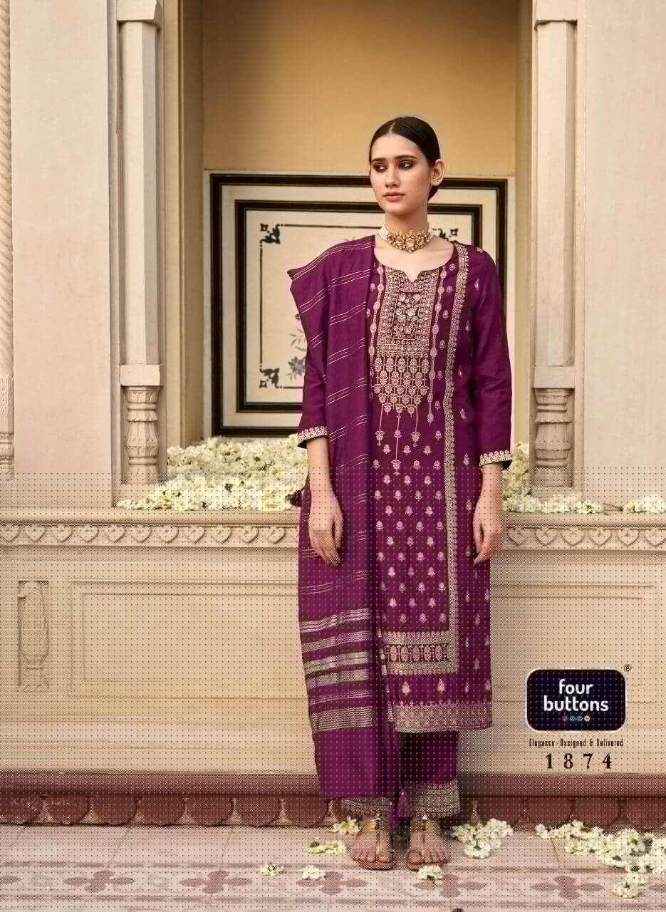 Four Buttons Naqashi Party Wear Dress Catalog In Wholesale Price. Purchase Full Catalog of Four Buttons In Wholesale Price Online