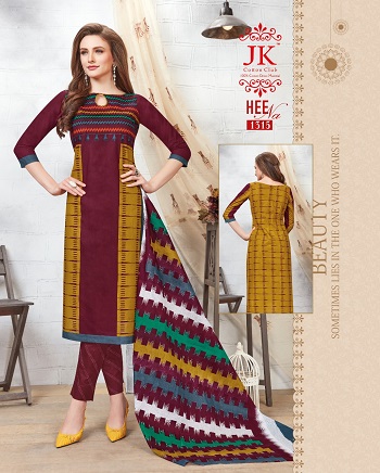 JK Heena Vol 13 Cotton Print Dress Materials Wholesale Catalogue