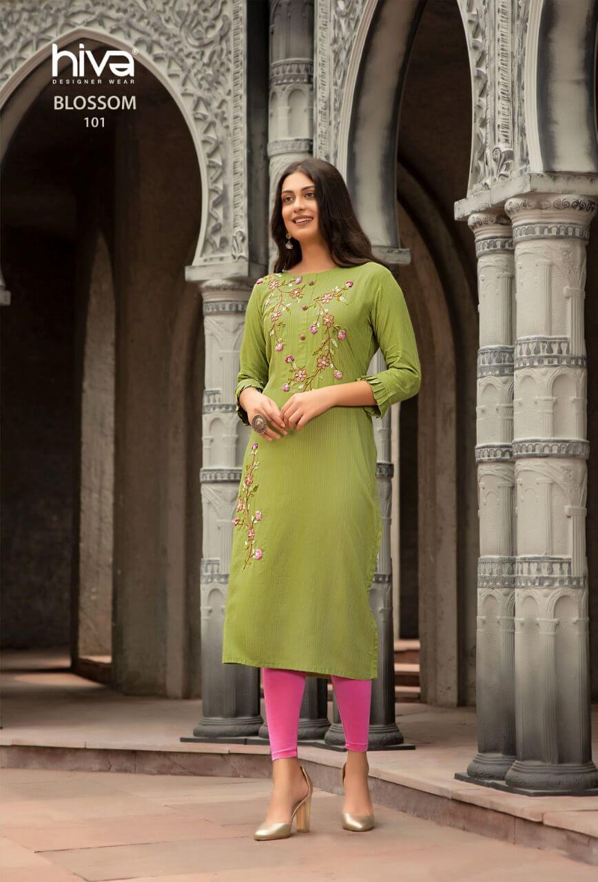 Hiva Blossom Rayon Kurtis Wholesale Catalog, Buy Full Catalog of Hiva Blossom Rayon Kurtis At Wholesale Price
