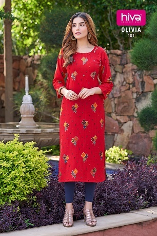 Hiva Olivia Kurtis Wholesale Catalog, Buy Full Catalog of Hiva Olivia Kurtis At Wholesale Price