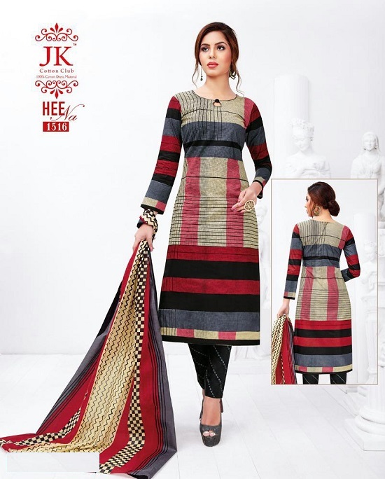 JK Heena Vol 15 Cotton Printed Dress Material Catalogue. Buy JK Heena Vol 15 Cotton Printed Unstittched Dress Material Wholesale Catalogue Online. JK Cottons Presents Latest Designs & Prints Dress Material Catalogue In Wholesale Heena Vol 15. Order JK Heena Dress Material At Best Wholesale Price Online