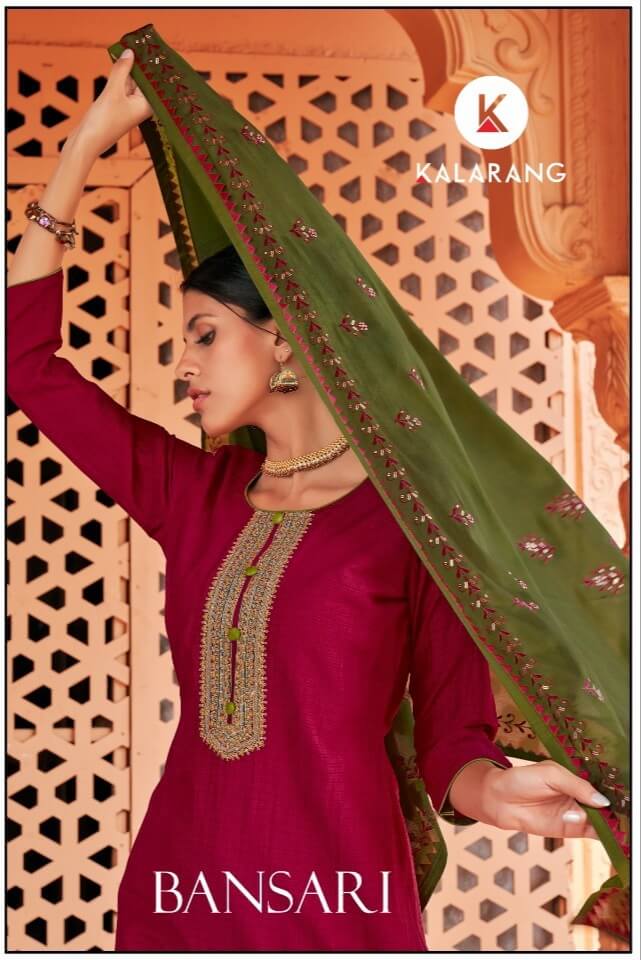 Kalarang Bansari Dress Material Catalog In Wholesale Price. Purchase Full Catalog of Kalarang Bansari In Wholesale Price Online