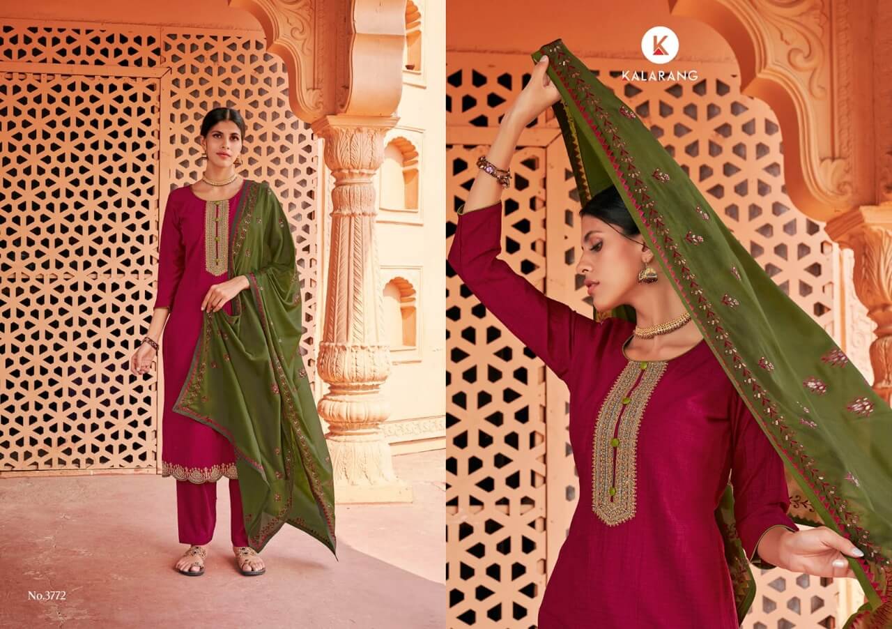 Kalarang Bansari Dress Material Catalog In Wholesale Price. Purchase Full Catalog of Kalarang Bansari In Wholesale Price Online