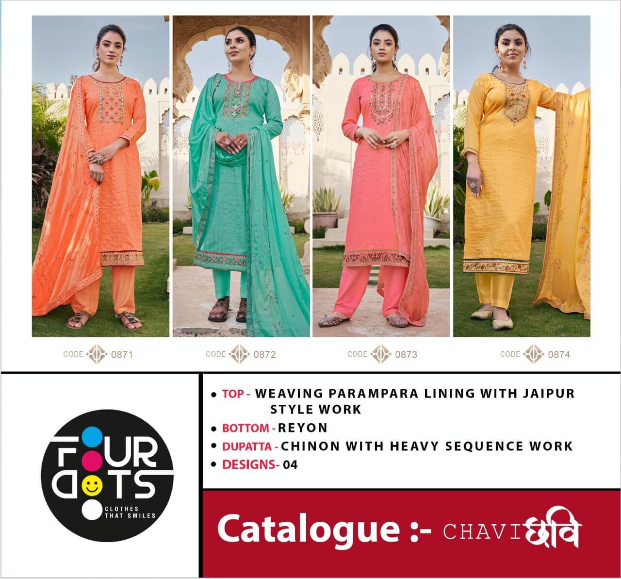 Kalarang Chavi Punjabi Dress Material Catalog In Wholesale Price. Purchase Full Ctalog of Kalarang Chavi In Wholesale Price Online