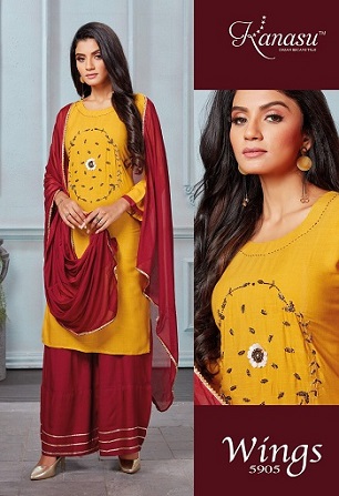 Kanasu Wings Top Sharara And Dupatta Wholesale Catalog, Buy Full Catalog of Kanasu Wings Top Sharara And Dupatta At Wholesale Price
