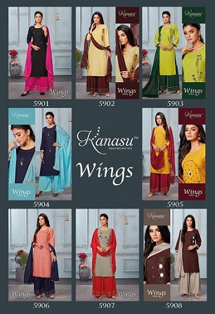 Kanasu Wings Top Sharara And Dupatta Wholesale Catalog, Buy Full Catalog of Kanasu Wings Top Sharara And Dupatta At Wholesale Price