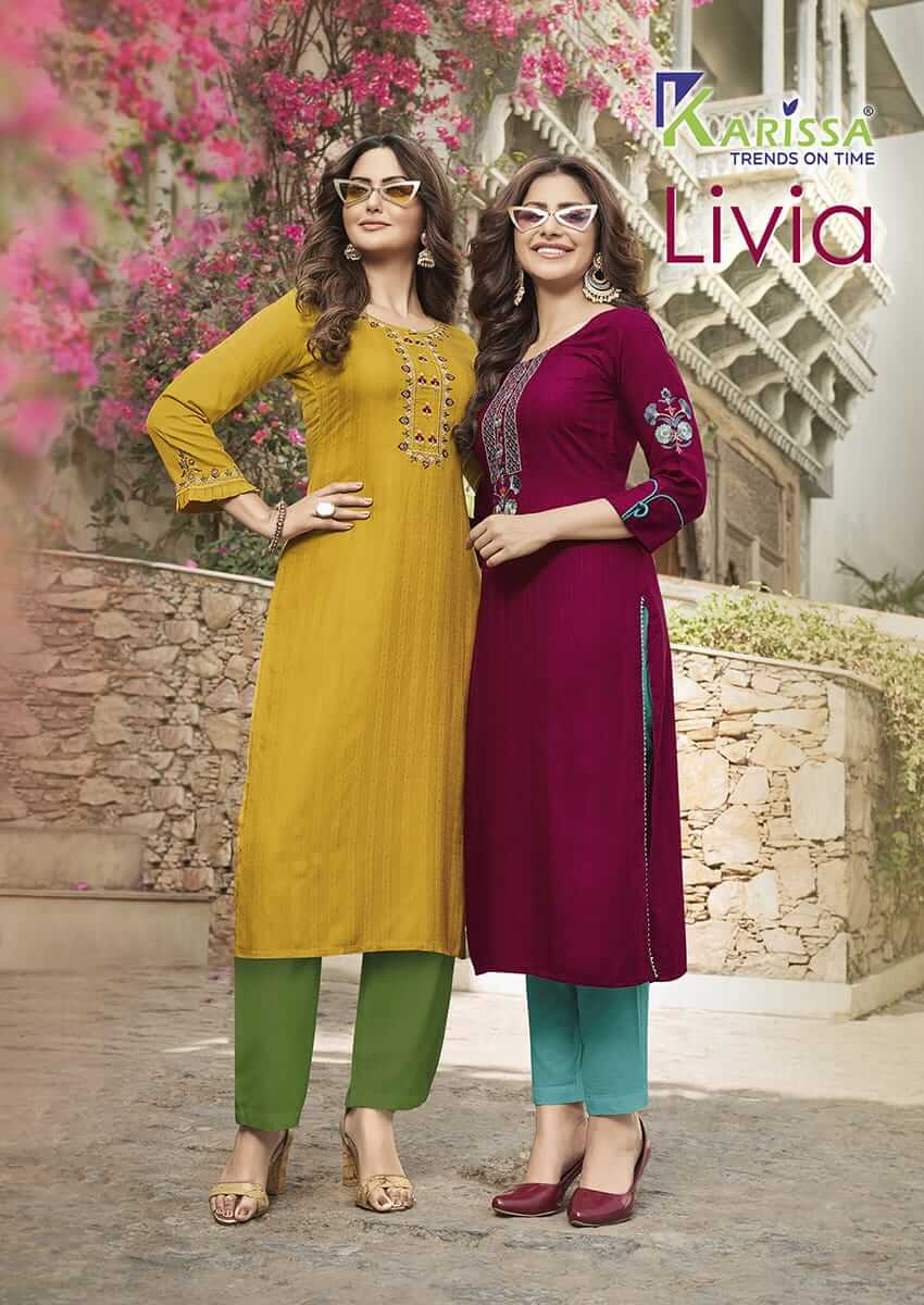Karissa Livia Kurti Catalog In Wholesale Price. Purchase Full Catalog of Karissa Livia In Wholesale Price Online