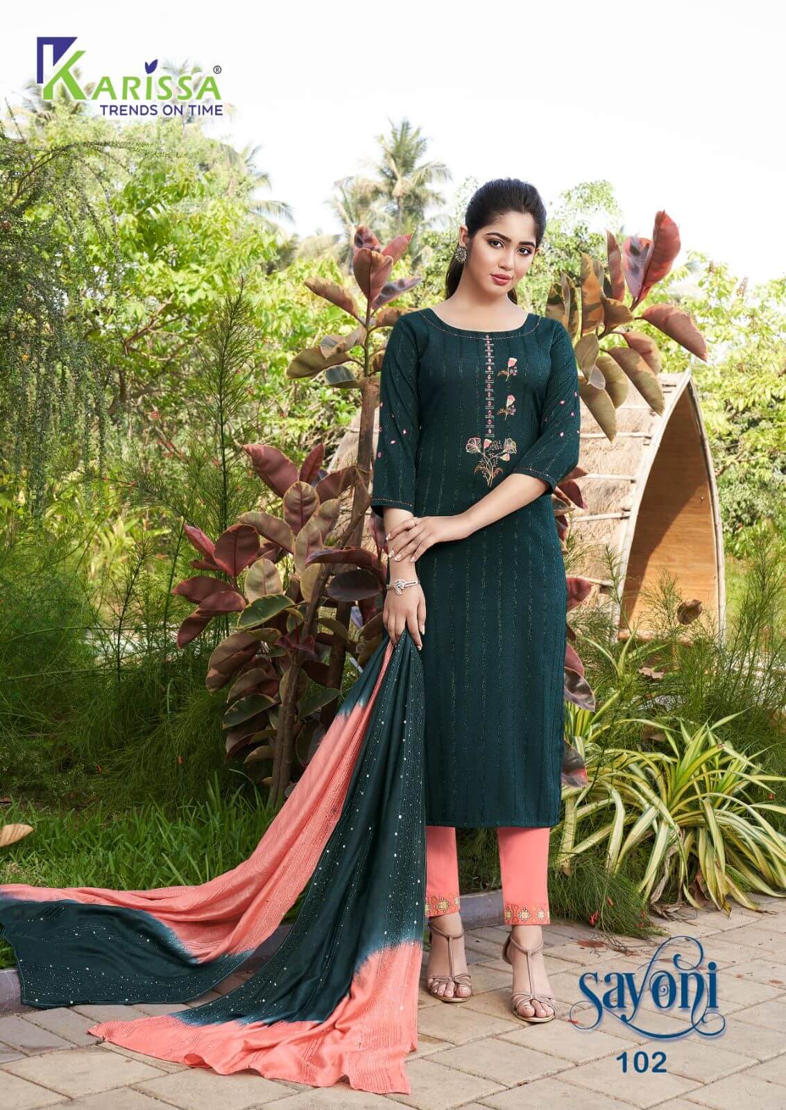 Karissa Sayoni Kurti Pant Dupatta Set Catalog In Wholesale Price. Purchase Full Catalog of Karissa Sayoni In Wholesale Price Online