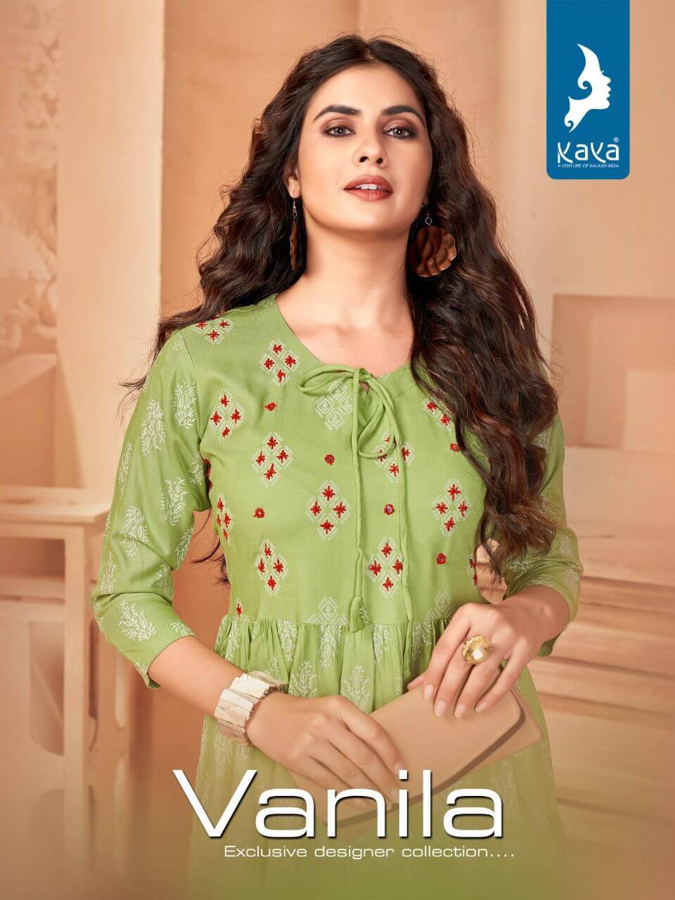 Kaya Vanila Rayon Kurtis Wholesale Catalog. Purchase Full Catalog of Rayon Kurtis In Wholesale Price Online