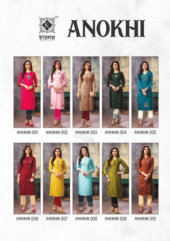 ANOKHI BY GAABHA RAYON FULL STICHED KURTIS WHOLESALE 10 PCS