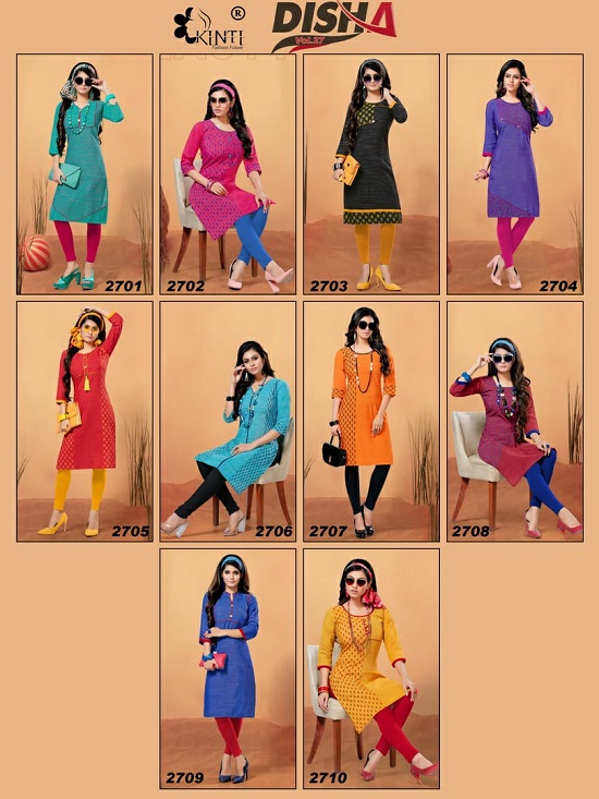 Kinti Kurtis Manufacturer Presents Disha Vol 27 Wholesale Kurtis Catalogue. Order Disha Vol 27 Low Range Kurtis Wholesale Catalogue From Leading Womens Cloth Wholesaler. Buy Low Range Kurtis at Wholesale And Bulk Rate For Business And For Reselling. Low Price Handloom Cotton Kurtis Wholesaler Online.Order Kinti Disha Handloom Cotton 40` length Kurtis In Bulk