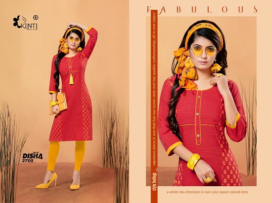Kinti Kurtis Manufacturer Presents Disha Vol 27 Wholesale Kurtis Catalogue. Order Disha Vol 27 Low Range Kurtis Wholesale Catalogue From Leading Womens Cloth Wholesaler. Buy Low Range Kurtis at Wholesale And Bulk Rate For Business And For Reselling. Low Price Handloom Cotton Kurtis Wholesaler Online.Order Kinti Disha Handloom Cotton 40` length Kurtis In Bulk