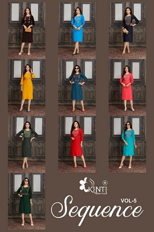 Kinti Sequence Vol 5 Kurtis Wholesale Catalog, Buy Full Catalog of Kinti Sequence Vol 5 Kurtis At Wholesale Price