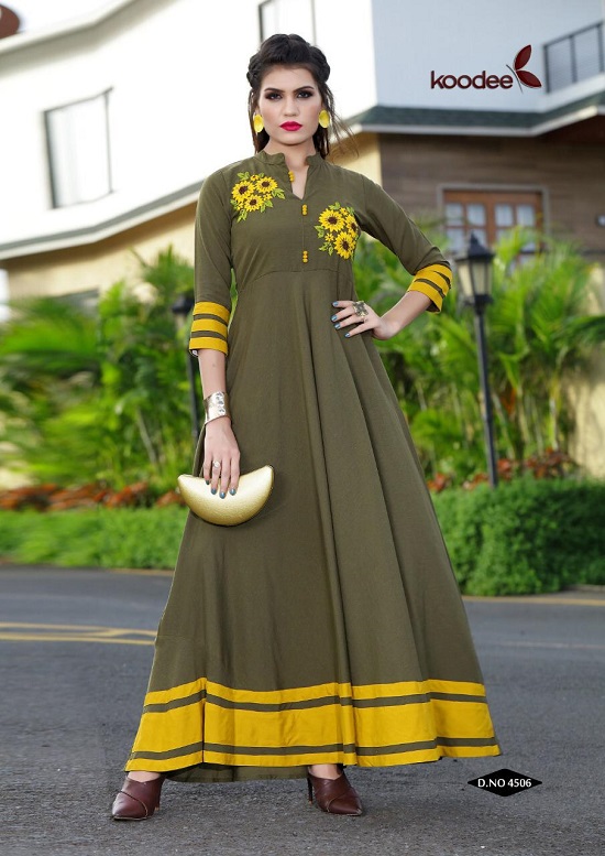 FASHION GALLERIA JENNIFER LONG GOWN STYLE KURTIS COLLECTION