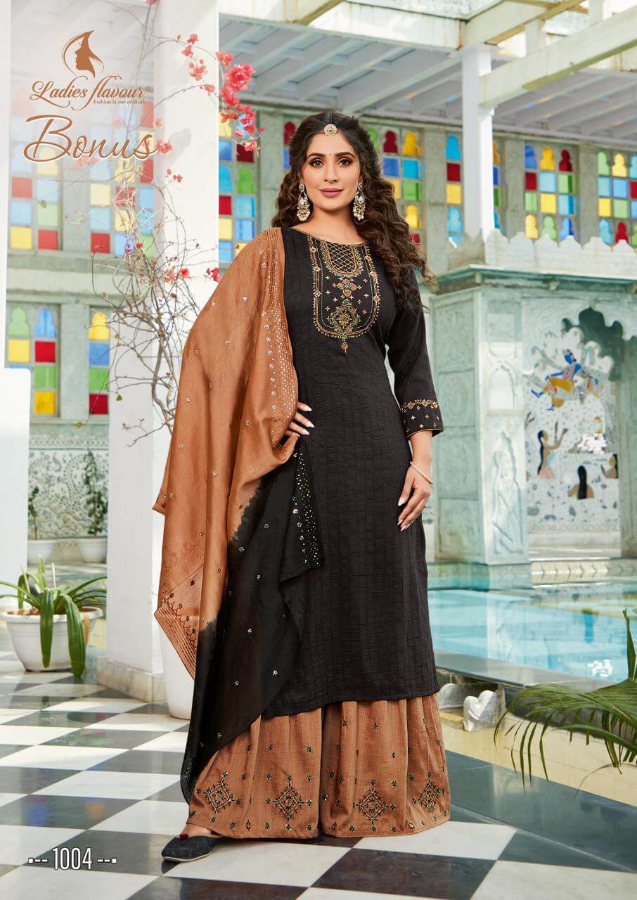 Ladies Flavour Bonus Readymade Dress Wholesale Catalog. Purchase Full Catalog of Readymade Dress In Wholesale Price Online