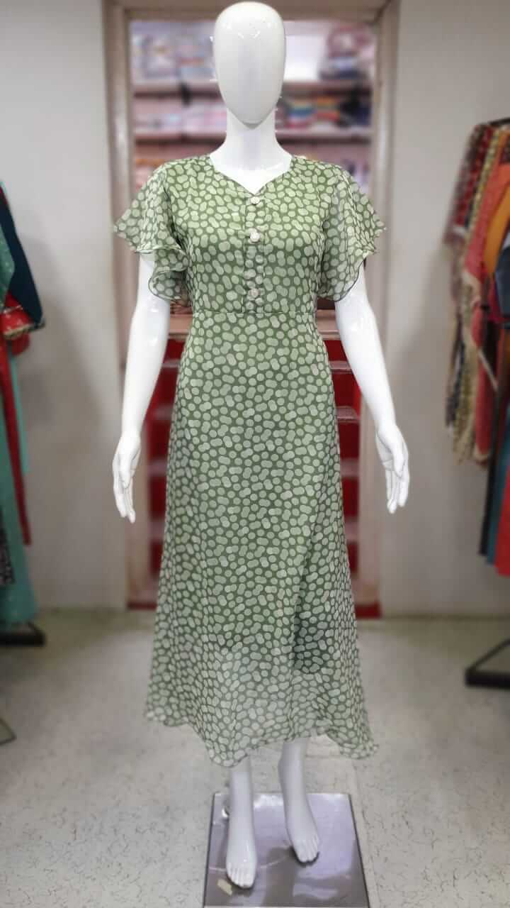 Ladies Georgette Gown Wholesale Catalog. Purchase Full Catalog of Gown In Wholesale Price Online