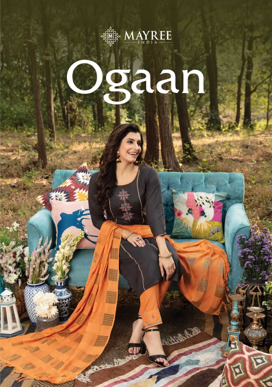 Mayree Ogaan Kurti Pant Dupatta Set Wholesale Catalog. Purchase Full Catalog of Kurti Pant Dupatta Set In Wholesale Price Online