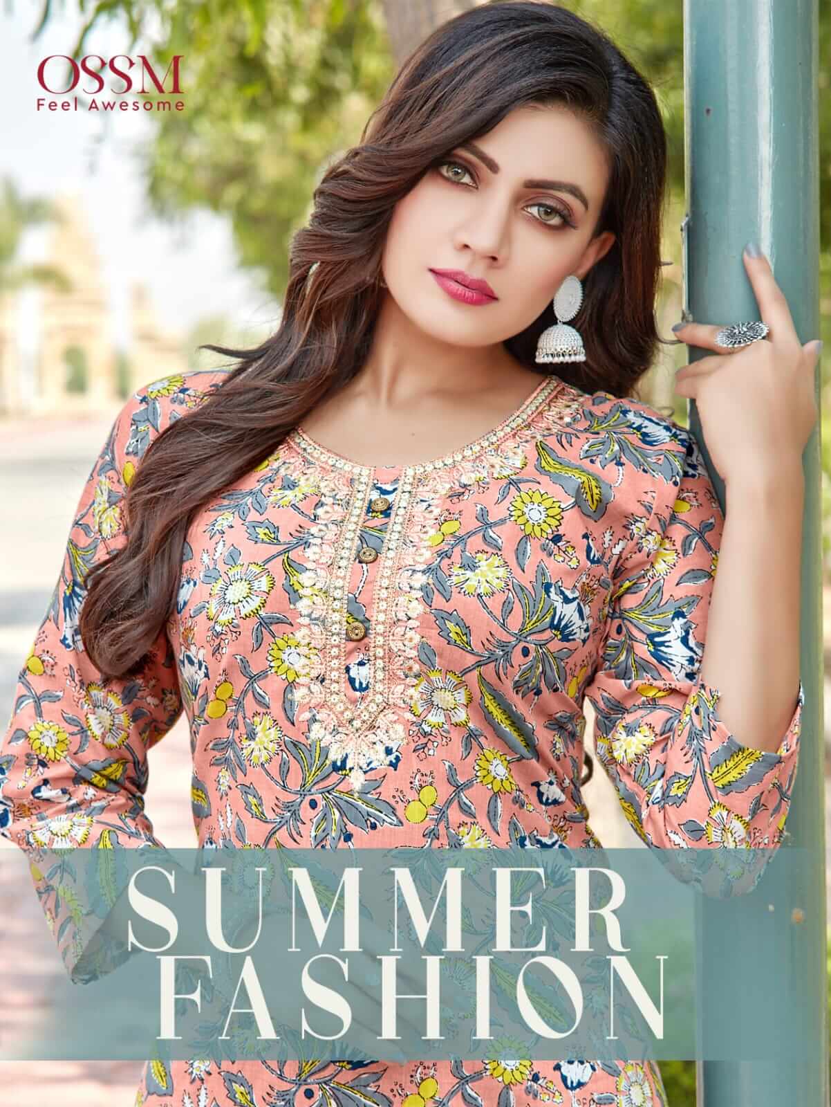 Ossm Summer Fashion Cotton Kurtis Wholesale Catalog 1