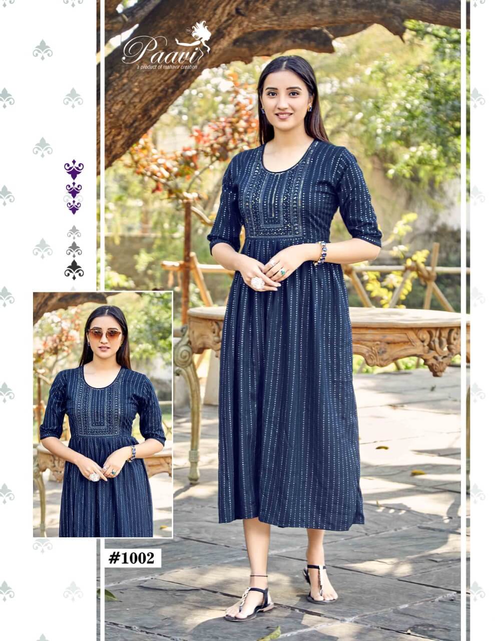 Paavi Zuri Anarkali Kurti Wholesale Catalog. Purchase Full Catalog of Anarkali Kurti In Wholesale Price Online