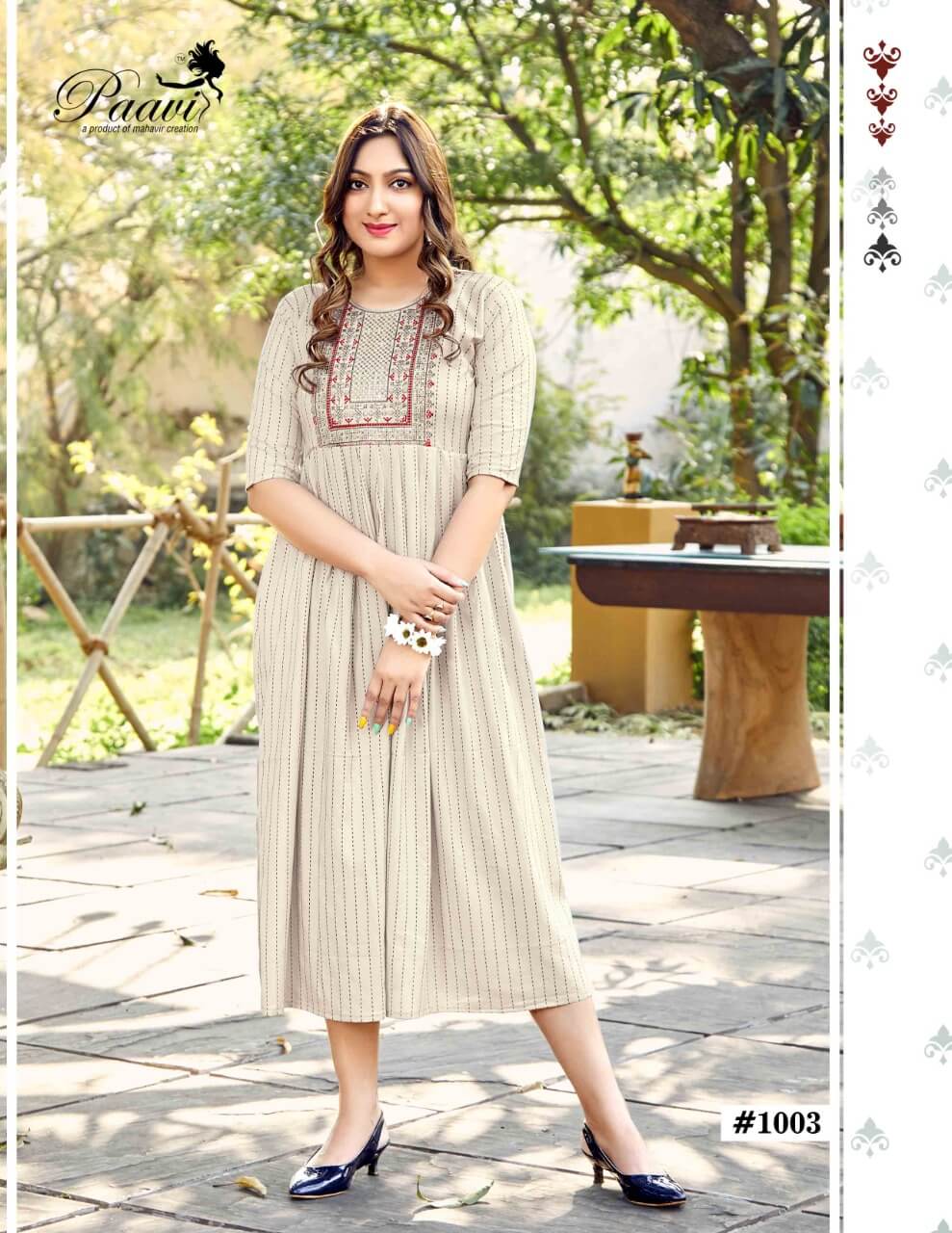 Paavi Zuri Anarkali Kurti Wholesale Catalog. Purchase Full Catalog of Anarkali Kurti In Wholesale Price Online