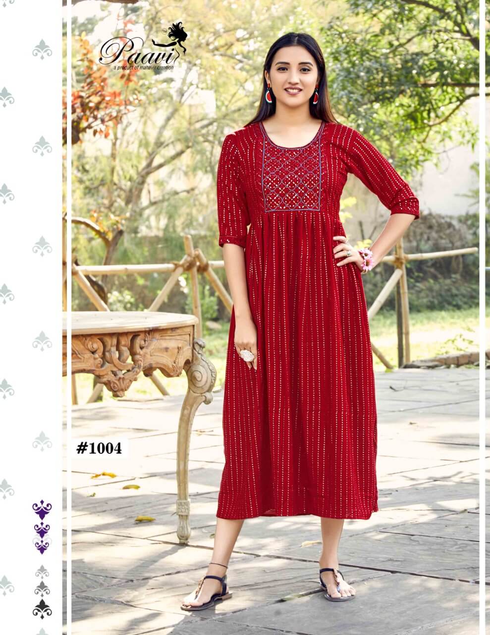Paavi Zuri Anarkali Kurti Wholesale Catalog. Purchase Full Catalog of Anarkali Kurti In Wholesale Price Online