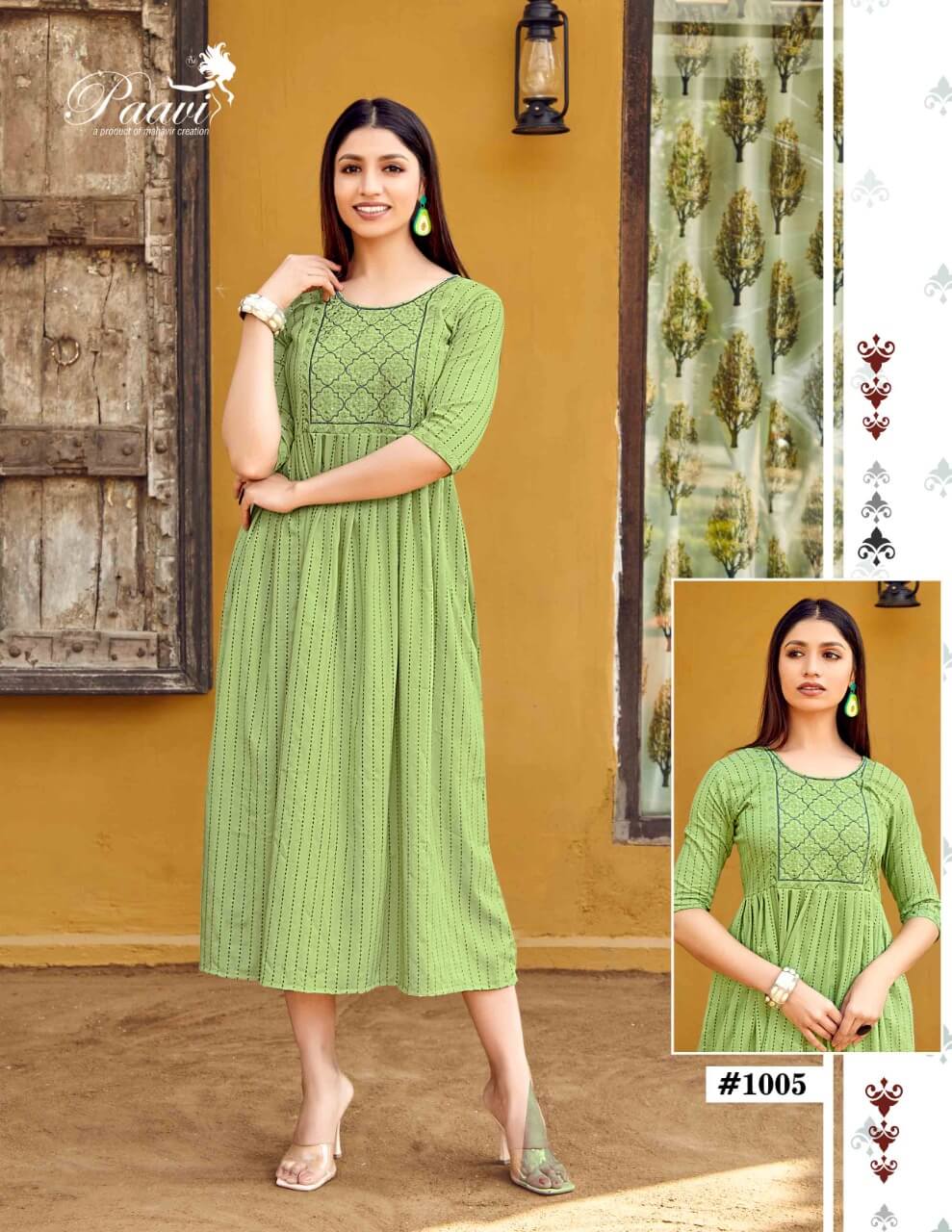 Paavi Zuri Anarkali Kurti Wholesale Catalog. Purchase Full Catalog of Anarkali Kurti In Wholesale Price Online