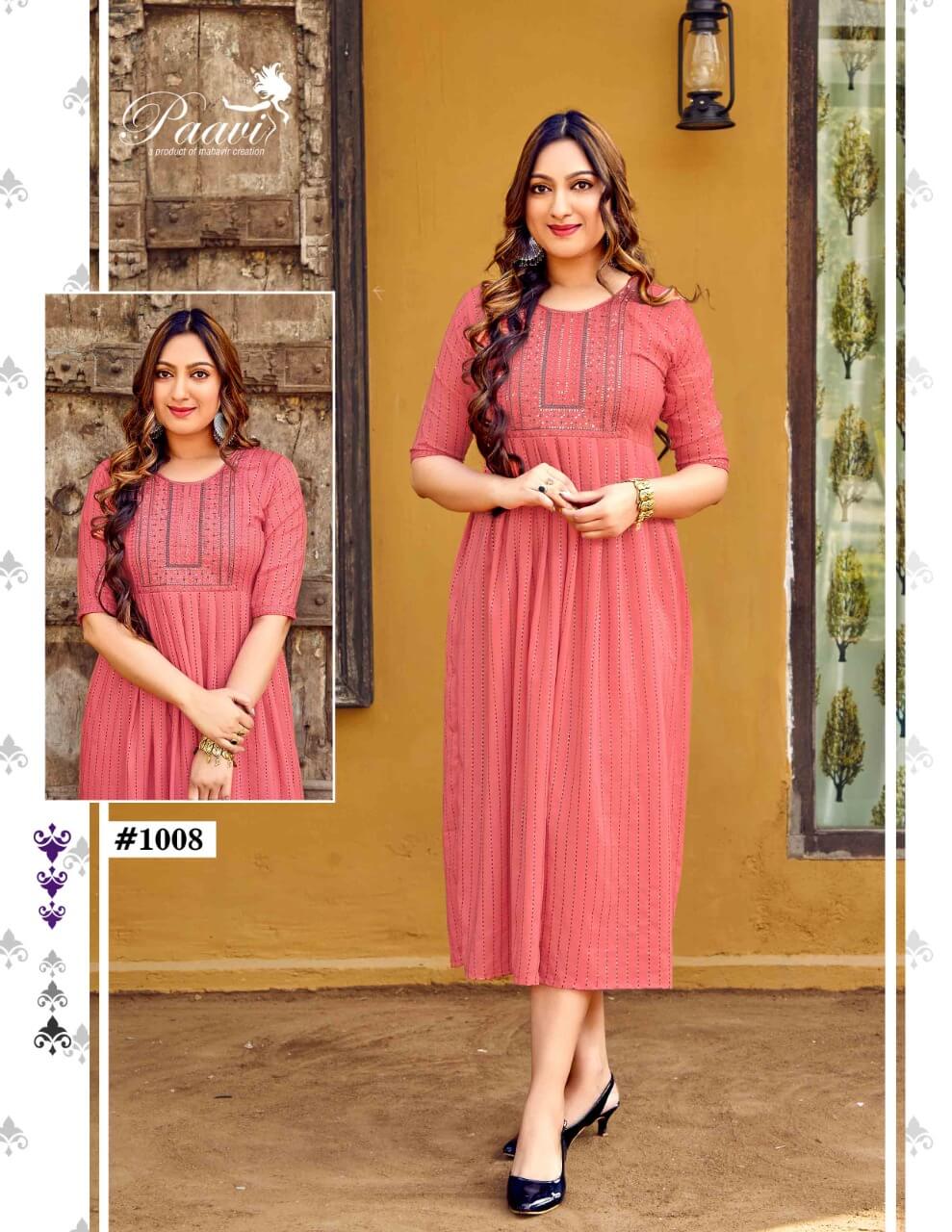 Paavi Zuri Anarkali Kurti Wholesale Catalog. Purchase Full Catalog of Anarkali Kurti In Wholesale Price Online