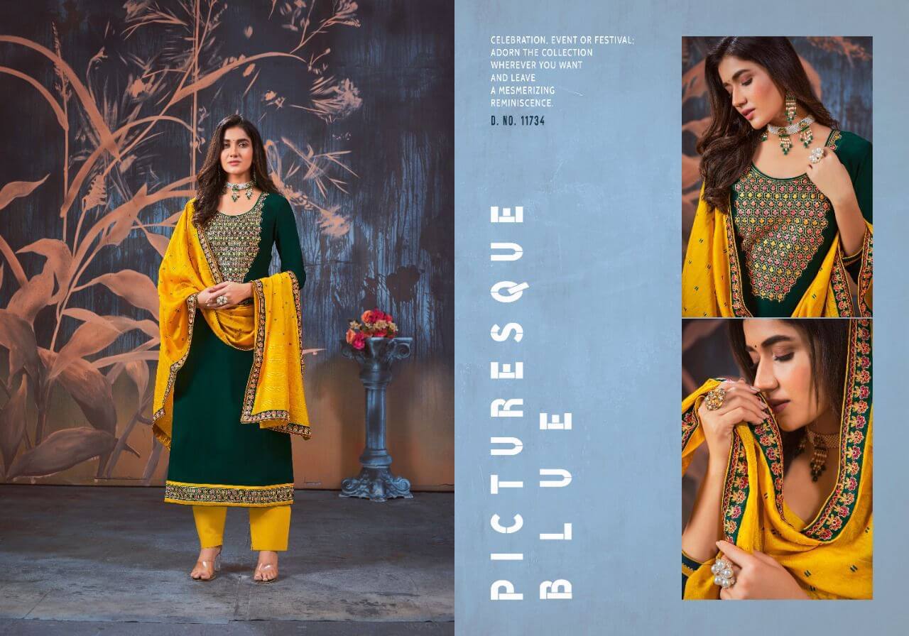 Panch Ratna Mahek Vol 2 Silk Embroidered Dress Material Wholesaler Catalog, Buy Full Catalog of Panch Ratna Mahek Vol 2 Silk Embroidered Dress Material At Wholesale Price