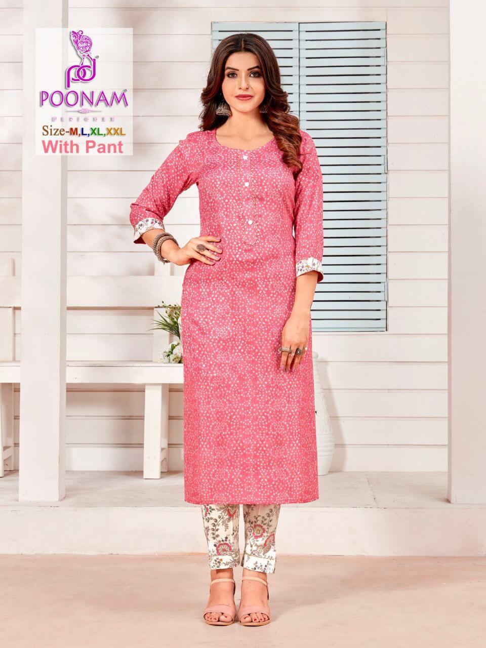 Poonam Designer Colorbar Kurti With Pant Catalog In Wholesale Price. Purchase Full Catalog of Poonam Designer Colorbar In Wholesale Price Online