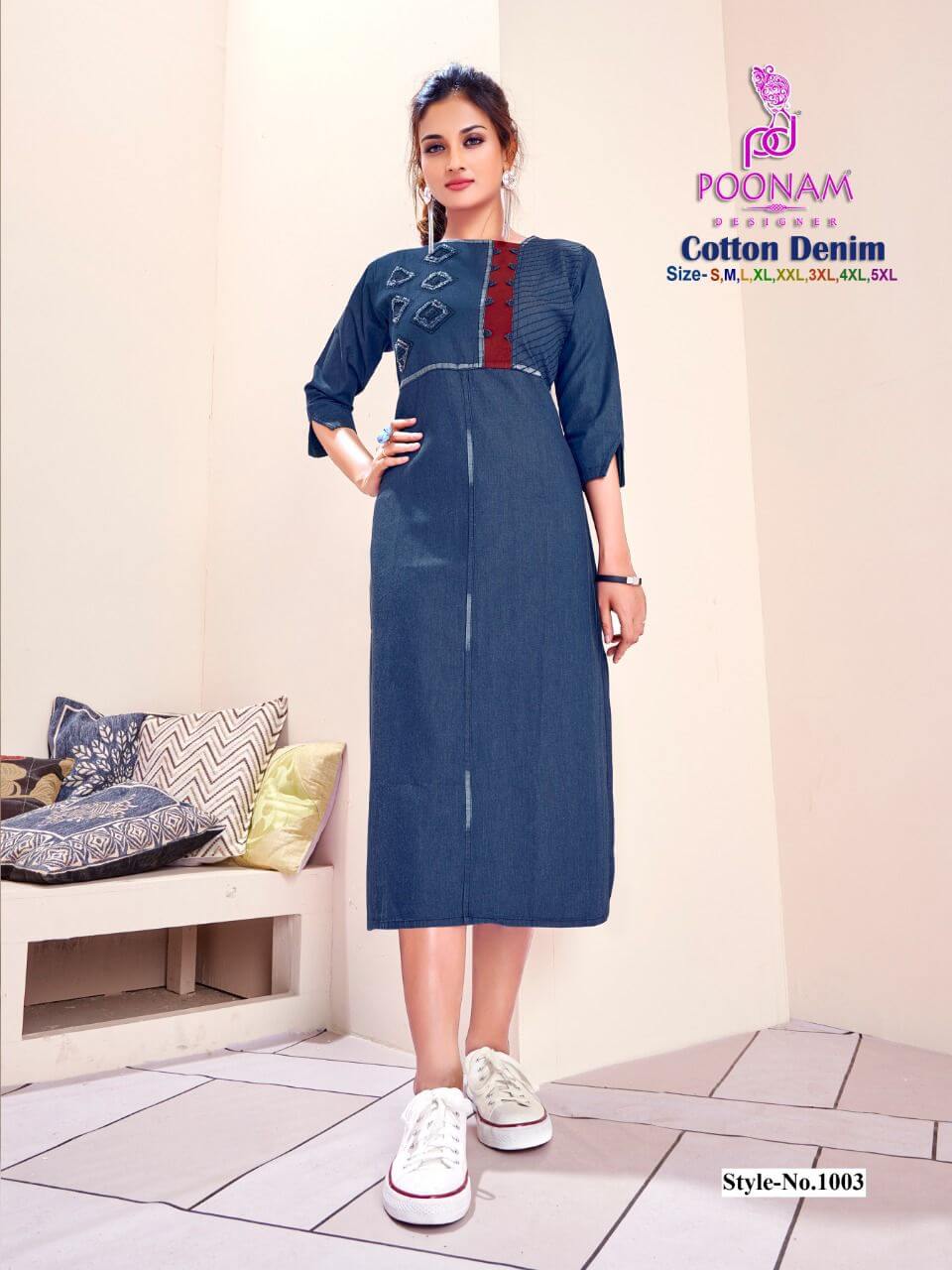 Denim deals kurtis online